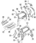 Genuine Mopar Lift-gate Opening Extension Right 5109498AB New. Price: $107.06.