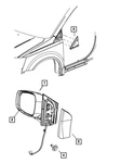 Genuine Mopar Outside Rear-view Mirror Right 68029456AO New. Price: $409.40.