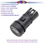 Trunk Latch Lid Release Switch Button For Chevrolet Malibu CAMARODS2192 22734487 New. Price: $13.50.