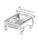 Genuine Mopar Tailgate Spoiler Left 68292637AB New. Price: $29.38.