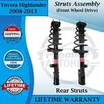 Monroe Oem Rear Struts For 2008-2013 Toyota Highlander 2WD Lifetime Warranty New. Price: $353.27.