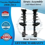 Kyb Oem Rear Struts For 2008-2013 Toyota Highlander 4X4 Lifetime Warranty New. Price: $421.18.