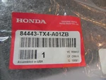 Genuine Honda Acura Garnish Assembly, 84443-TX4-A01ZB New. Price: $70.00.