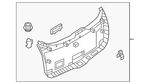 Genuine Mazda Lift-gate Trim KB7W-68-960A New. Price: $199.81.