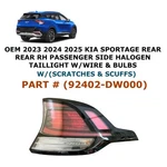 2023 2024 2025 Kia Sportage Rear Right Halogen Taillight 92402-DW000 Used. Price: $150.00.