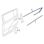 For Kia Sportage 2017-2022 83860D9000 Rear Right Door Reveal Molding New. Price: $215.96.