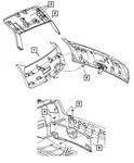 Genuine Mopar Scuff Plate 5174787AA New. Price: $65.90.