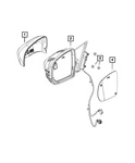 Genuine Mopar Outside Rear-view Mirror Right 68365142AA New. Price: $351.05.