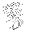 Genuine Mopar Lift-gate Opening Extension Right 68071680AA New. Price: $6.27.