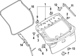 Genuine Nissan Lift Gate 9001A-5MB0C New. Price: $2039.59.