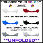 New Front Bumper For 2017-2019 Gmc Acadia Painted *choose Your Color* GM1014125. Price: $669.99.