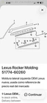 Oem Lexus LX600 Left Rocker Panel Side Skirt 51774-60260 Lh Genuine Used. Price: $220.00.