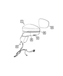 Genuine Mopar Outside Rear-view Mirror Right 6CW361XRAC New. Price: $281.50.