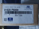 Hyundai Oem 24-25 Santa Fe Liftgate Tailgate-handle 81820-P6000 New. Price: $39.99.