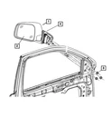 Genuine Mopar Outside Rear-view Mirror Right 5SH44KBUAF New. Price: $407.94.