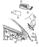 Genuine Mopar Outside Rear-view Mirror Right 68060202AF New. Price: $629.05.