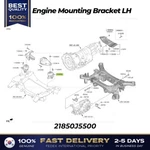Genuine Engine Mounting Bracket Lh 21850J5500 For Genesis G70 Kia Stinger New. Price: $145.00.