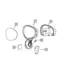 Genuine Mopar Outside Rear-view Mirror Left 68197631AC New. Price: $271.95.