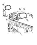 Genuine Mopar Outside Rear-view Mirror Left 1CE291W1AC New. Price: $201.15.