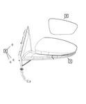 Genuine Mopar Outside Rear-view Mirror Left 5MJ491WWAG New. Price: $166.75.