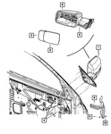 Genuine Mopar Outside Rear-view Mirror Left 68142667AF New. Price: $270.28.