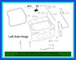 Genuine Toyota Oem 20-24 Highlander 21-24 Sienna Rear Hatch Liftgate Hinge Right New. Price: $75.00.