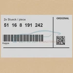 2X Genuine Bmw 51168191242 - Cap Dark Beige 3 Series Neu. Price: $35.56.