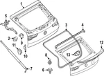 Genuine Bmw Lift Gate 41-62-9-629-354 New. Price: $963.93.
