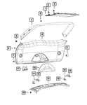 Genuine Mopar Lift-gate Trim Cover 1TK61DX9AA New. Price: $78.23.