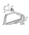 Genuine Mopar Outside Rear-view Mirror Left 68306191AE New. Price: $431.73.
