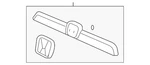 Genuine Honda Lift-gate Trim 74890-SXS-A01 New. Price: $168.84.